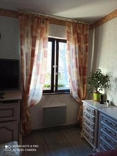 Paire de double rideaux avec ruflette motif devant uni blanc derrière (1-2-3-4-5