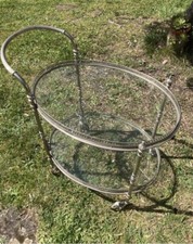 Table de Bar - Ferronnerie blanc/Verre