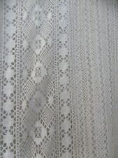 RIDEAU ANCIEN CROCHET COTON Panneau 1,60 m x 2,16 m + franges Vintage 