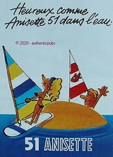 PUBLICITE ANISETTE 51 PASTIS PLANCHE A VOILE HEUREUX DANS L'EAU BD DE 1981 AD