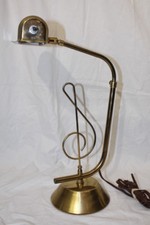 Vintage Mid-Century Musical Note Brass Adjustable Table Piano Electric Lamp