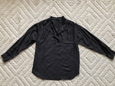 ZARA WOMAN Black Raw Hem Surdimensionné Haut chemisier S 6 8 10