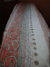 Double rideaux, avec ruflettes, tons orangés, 132 X 224