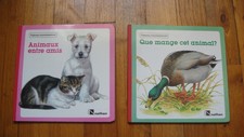 Livres premier âge enfant vintage pages cartonnées Faisons connaissance animaux