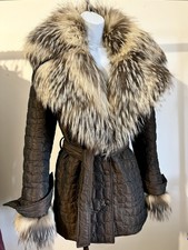 Veste ESCADA COL RENARD ARGENTÉ 38