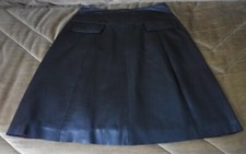 jupe cuir agneau marron taille 36 marque Caroll TBE