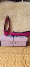 Ballerines cuir velours  Hirica neuves framboise Taille 37-38