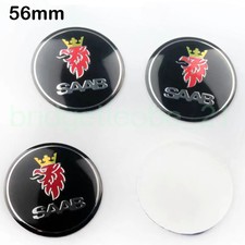 4x 56MM Car Hub Cap Badge Wheel Center Cap Emblem Sticker Noir Pour SAAB