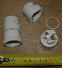 douille ancienne en porcelaine pour ampoule à baïonnette lampe lustre applique 