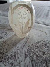 Ancien Verre de Lampe décoré 
