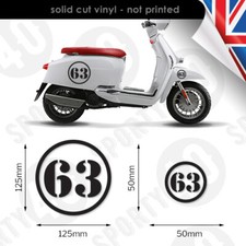 Numéro Autocollant Vinyle / Stickers - 2 Pièce Set - Scooter Moto Voiture