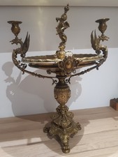 19eme imposant Centre Table Bronze 55cm 5.8kg angelos chimère  non signé 