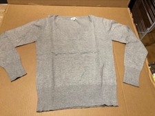 pull col V manches longues couleur gris taille 38/40 marque via 28