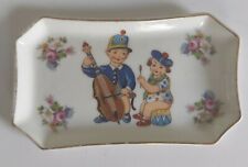  PORCELAINE DE LIMOGES CENDRIER VIDE POCHE AUX ENFANTS MUSICIENS MILITAIRES