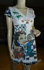 JOLIE ROBE D'ÉTÉ MULTICOLORE MARQUE "CAZADOR" À MANCHES COURTES TAILLE 36 EN TBE