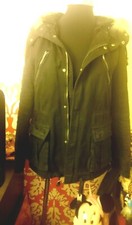 PARKA / MANTEAU A CAPUCHE VRAIE FOURRURE BERENICE EN T S VALEUR 439E