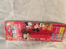  PEZ Dispenser MICKEY MOUSE Red Stem with Feet 