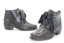 VIDA Bottines à Lacet Cuir Noir Taille 36 TBE