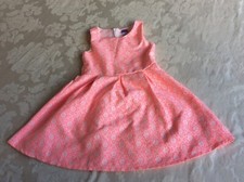 F&f 6-7 Ans Filles Robe rose & blanc très bon état