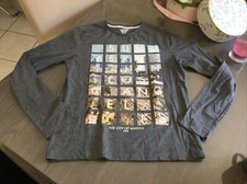 Tee-shirt IKKS taille 14/16 ans gris «  the city of angels » tres bon état 