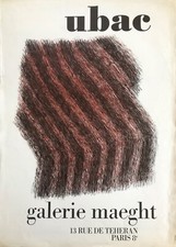 UBAC  AFFICHE LITHO GALERIE MAEGHT 1972 STABILES FRENCH POSTER