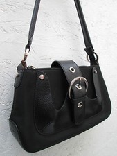 -AUTHENTIQUE (réf: MCKG)  sac à main   LANCEL toile et cuir  TBEG   bag vintage