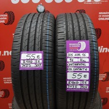 2x 205 60 R16 96H XL 5.5/5.5mm Continental Eco Contact6 Ref.3435
