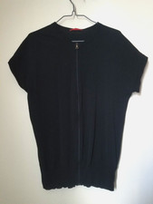 Top Pull Gilet sans manche zip PRADA transparent chauve-souris noir taille S