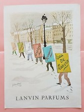 LANVIN parfum - Hommes sandwich  - PUBLICITE d'après GILLET  - AD 1952 - N°401