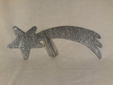 Étoile pour sapin de Noël en forme d'étoile filante à paillettes