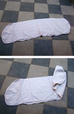 Housse Traversin Polochon Ancien Vintage Lin  Blanc Rustique Campagnarde      