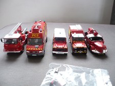 IXO/HACHETTE LOT DE 5 VÉHICULES POMPIERS POUR PIÈCES OU A RESTAURER AU 1/43 
