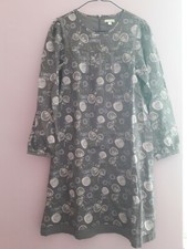 Robe manches longues retroussables 12 ans VERTBAUDET grise à fleurs état neuf