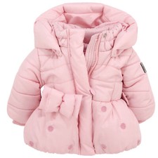 Monnalisa Fille Rose Puffa Manteau Ceinture