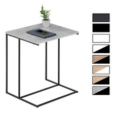 Table d'appoint bout de canapé structure en métal et plateau en MDF