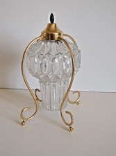 Base pour Lustre Suspension Métal Doré Cône en Verre Hauteur 25 cm 