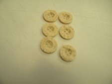 lot de 6 boutons  neuf mercerie couture beige sable  plastique t75/155 2.1cm
