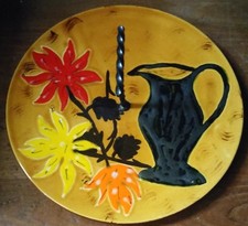 Plateau à fromage Poët Laval décor fleurs et pichet