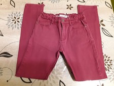 Pantalon skinny fille - bordeaux - 10 ans 