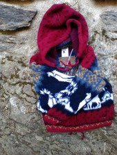 Pull sweat veste capuche zip polaire chaude enfant 4 ans ethnique LAMA LAMAS