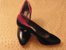 BELLE CHAUSSURE ESCARPIN LADY SARA TOUT CUIR VINTAGE 1980 STOCK NEUF T.37/ SHOES