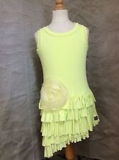 CITRON Dress & JACKET SET 2pc 6 CHIFFON ROSE Ruffles VISCOSE Knit KID CUTE TURE