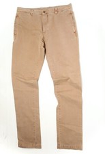 Carolina Herrera Hommes Pantalon 36x37 Marron Clair Coton Chino Casual Kakis