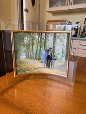 Paysage 10 x 8 verre Horizontal Cadre Photo Avec Couleur or frontière.