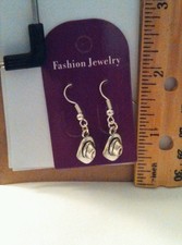 Handmade Silver 3D Cowboy Hat Dangle Earrings - US Seller - Free Shipping