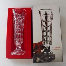VASE SOLIFLORE EN CRISTAL D'ARQUES 22 cm DE HAUTEUR DANS BOITE D'ORIGINE