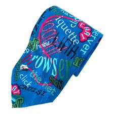 Di Cravatte The Toile Url E-Mail Bavarder Naviguez Ordinateur Geek Soie Cravate