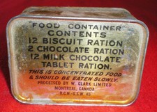 Boite FOOD CONTAINER Canada Anglais GB UK WW2  Ration du Tommy - Bivouac