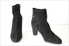 HEYRAUD Bottines Velours Noir Doublées Cuir T 41 TTBE