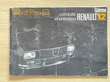 Ancien Manuel d'entretien Renault 12 - voiture - collection - 1972